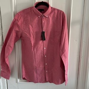 NWT Washed Oxford Mens Tall Button Down Shirt (Size: Medium Tall)